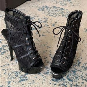 Lace Pleaser heels
